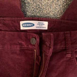 Old Navy Rockstar super skinny velvet pants